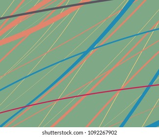 Watercolor Striped Background. Stripes Pattern with hand painted brush strokes. Abstract colorful line background. Color splash. Vector illustration.