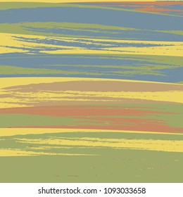Watercolor Striped Background. Stripes Pattern with hand painted brush strokes. Abstract colorful line background. Color splash. Vector illustration.