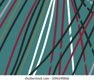 Watercolor Striped Background. Stripes Pattern with hand painted brush strokes. Abstract colorful line background. Color splash. Vector illustration.