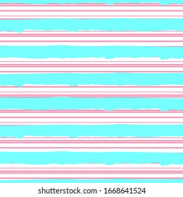Watercolor Striped Background. Stripes Pattern with hand painted brush strokes. Abstract colorful line background. Color splash. Vector illustration.