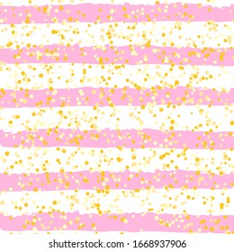 Watercolor Striped Background. Stripes Pattern with hand painted brush strokes. Abstract colorful line background. Color splash. Vector illustration.