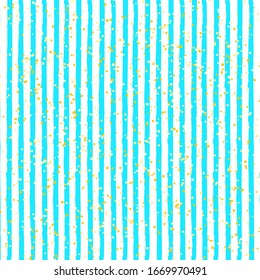 Watercolor Striped Background. Stripes Pattern with hand painted brush strokes. Abstract colorful line background. Color splash. Vector illustration.