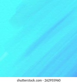 Watercolor striped brush strokes abstract hand drawn blue vector background. Design card for scrapbook, poster, banner, decor, wallpaper, print, template. Water sea artistic painted illustration. 
