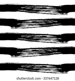 Watercolor striped seamless. Seamless striped texture vector patterns black color. Vintage Art print  for your design: wallpaper, textile, fabric, wrapping and etc.
