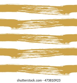 Watercolor striped seamless. Seamless striped texture vector patterns gold color. Vintage Art print  for your design: wallpaper, textile, fabric, wrapping and etc.