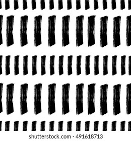 Watercolor striped seamless. Seamless striped texture vector patterns black color. Vintage Art print  for your design: wallpaper, textile, fabric, wrapping and etc.