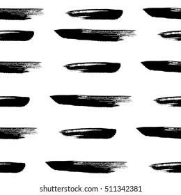 Watercolor striped seamless. Seamless striped texture vector patterns black color. Vintage Art print  for your design: wallpaper, textile, fabric, wrapping and etc.
