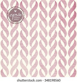  Watercolor striped vector geometric abstract background in pink colors 