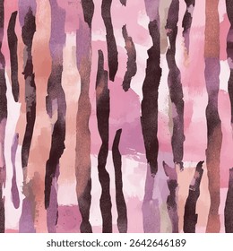 Watercolor stripes in blush and rose, their long vertical lines grunge lines ikat pattern, stripes seamless pattern, Vector illustration background for print the paper.