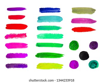 Watercolor stripes for design. Vector illustration