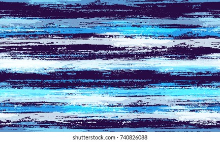 Watercolor Stripes in Grunge Style. Hand Drawn Fashion Print Design. Cover, Fabric, Ad, Packaging Background. Holiday Striped Seamless Pattern