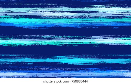 Watercolor Stripes in Grunge Style. Hand Drawn Fashion Print Design. Cover, Fabric, Ad, Packaging Background. Holiday Striped Seamless Pattern