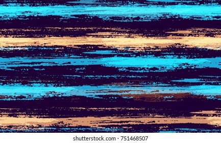 Watercolor Stripes in Grunge Style. Hand Drawn Fashion Print Design. Cover, Fabric, Ad, Packaging Background. Holiday Striped Seamless Pattern