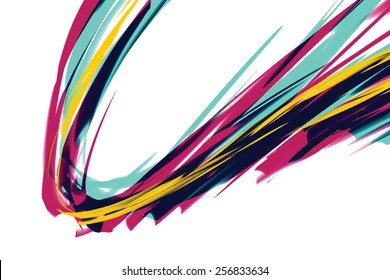 Watercolor stripes pattern : vector eps.10