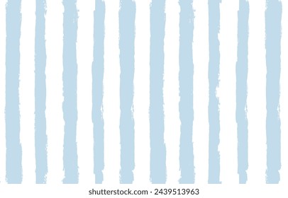 Patrón de vector de rayas de acuarela, fondo transparente de rayas azules del bebé. Rayas de grunge de mar, lindas líneas de pincel