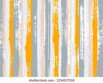 Watercolor strips seamless vector background. Ornament sample design for sailor suit. Brush stroke lines messy backdrop print pattern. Striped tablecloth textile print.