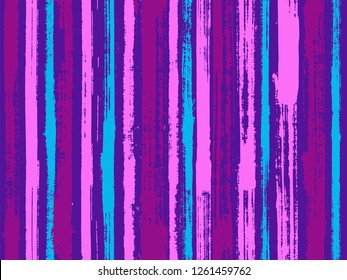 Watercolor strips seamless vector background. Striped tablecloth textile print. Old style material graphic background. Ornament sample design for sailor suit.
