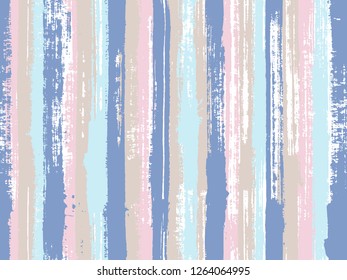 Watercolor strips seamless vector background. Striped tablecloth textile print. Stylish clothing fashion seamless fabric print. Acrylic paint texture swatch repeating design.
