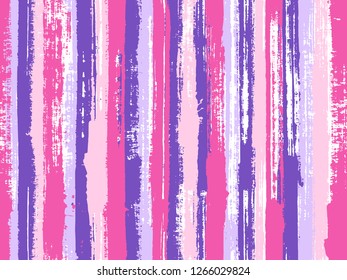 Watercolor strips seamless vector background. Striped tablecloth textile print. Old style background for poster, banner, card. Distress texture ornament sample swatch.