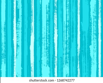 Watercolor strips seamless vector background. Striped tablecloth textile print. Distress texture ornament sample swatch. Freehand tracery watercolour lines vector pattern.