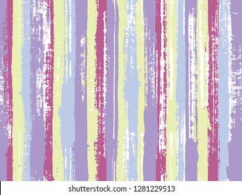 Watercolor strips seamless vector background. Cute wall decor ornament sample. Vivid vertical lines stains vector graphics. Striped tablecloth textile print.