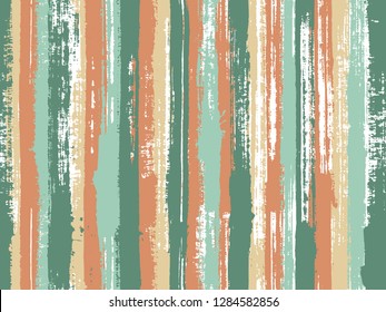 Watercolor strips seamless vector background. Stylish clothing fashion seamless fabric print. Cute wall decor ornament sample. Striped tablecloth textile print.