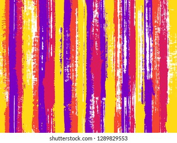 Watercolor strips seamless vector background. Uneven ink hatch vertical lines textile pattern. Cute wall decor ornament sample. Striped tablecloth textile print.