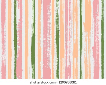 Watercolor strips seamless vector background. Stylish clothing fashion seamless fabric print. Striped tablecloth textile print. Colorful wrapping paper packaging design.