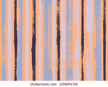 Watercolor strips seamless vector background. Old style material graphic background. Striped tablecloth textile print. Acrylic paint texture swatch repeating design.