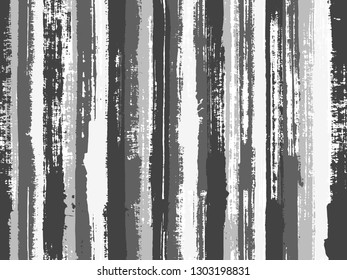 Watercolor strips seamless vector background. Striped tablecloth textile print. Ornament sample design for sailor suit. Uneven ink hatch vertical lines textile pattern.