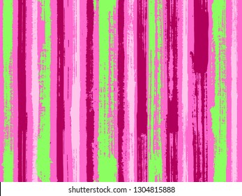 Watercolor strips seamless vector background. Paintbrush artistic lines fabric seamless print. Striped tablecloth textile print. Distress texture ornament sample swatch.
