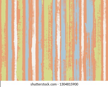 Watercolor strips seamless vector background. Freehand tracery watercolour lines vector pattern. Striped tablecloth textile print. Cute wall decor ornament sample.