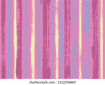 Watercolor strips seamless vector background. Hatch ink lines fabric seamless pattern print. Contemporary art graffiti drawing swatch. Striped tablecloth textile print.