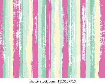 Watercolor strips seamless vector background. Vivid vertical lines stains vector graphics. Distress texture ornament sample swatch. Striped tablecloth textile print.