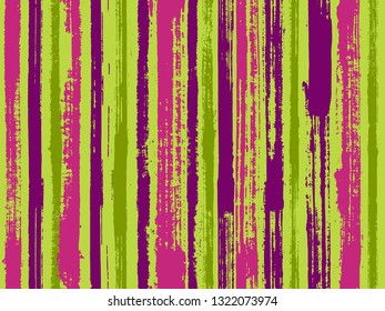 Watercolor strips seamless vector background. Striped tablecloth textile print. Ornament sample design for sailor suit. Old style material graphic background.