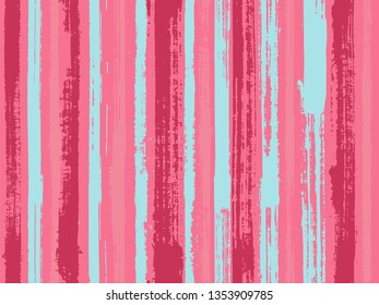 Watercolor strips seamless vector background. Striped tablecloth textile print. Old style background for poster, banner, card. Multicolor ethnic sample swatch design.