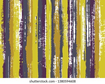 Watercolor strips seamless vector background. Multicolor ethnic sample swatch design. Sloopy gouache vertical lines vector pattern. Striped tablecloth textile print.