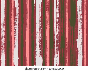 Watercolor strips seamless vector background. Striped tablecloth textile print. Ornament sample design for sailor suit. Hatch ink lines fabric seamless pattern print.