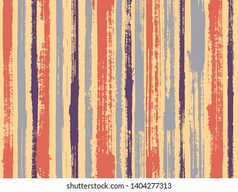 Watercolor strips seamless vector background. Vivid vertical lines stains vector graphics. Decorative bright plaid ornament swatch. Striped tablecloth textile print.