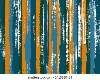 Watercolor strips seamless vector background. Striped tablecloth textile print. Paintbrush artistic lines fabric seamless print. Distress texture ornament sample swatch.