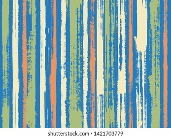 Watercolor strips seamless vector background. Striped tablecloth textile print. Torn paper effect ethnic design. Stylish clothing fashion seamless fabric print.