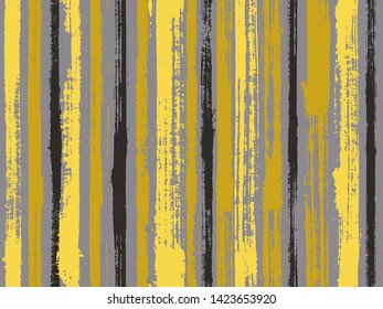 Watercolor strips seamless vector background. Acrylic paint texture swatch repeating design. Striped tablecloth textile print. Old style material graphic background.