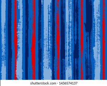 Watercolor strips seamless vector background. Torn paper effect ethnic design. Striped tablecloth textile print. Uneven ink hatch vertical lines textile pattern.