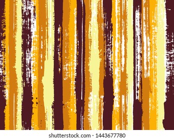Watercolor strips seamless vector background. Striped tablecloth textile print. Parellel gouache vertical lines seamless backdrop. Grungy ink doodles simple endless texture.