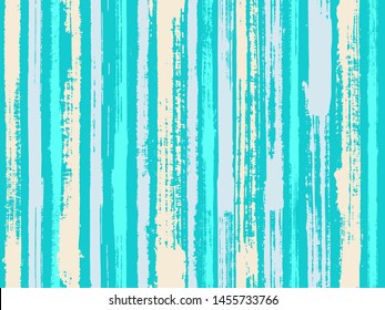 Watercolor strips seamless vector background. Contemporary art graffiti drawing swatch. Parellel gouache vertical lines seamless backdrop. Striped tablecloth textile print.