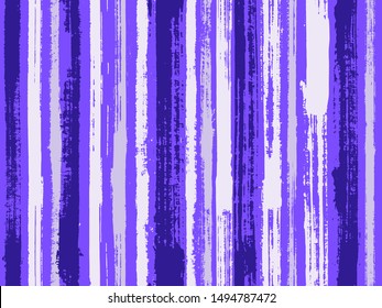 Watercolor strips seamless vector background. Uneven ink hatch vertical lines textile pattern. Multicolor ethnic sample swatch design. Striped tablecloth textile print.