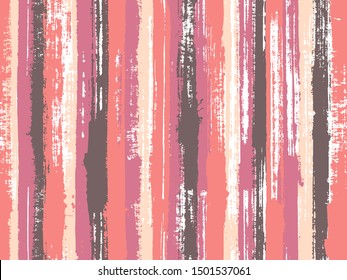 Watercolor strips seamless vector background. Distress texture ornament sample swatch. Old style background for poster, banner, card. Striped tablecloth textile print.
