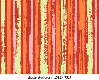 Watercolor strips seamless vector background. Freehand tracery watercolour lines vector pattern. Striped tablecloth textile print. Bright wall graffiti drawing illustration.