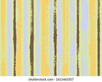Watercolor strips seamless vector background. Striped tablecloth textile print. Brush stroke lines messy backdrop print pattern. Contemporary art graffiti drawing swatch.