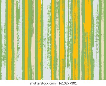 Watercolor strips seamless vector background. Grungy ink doodles simple endless texture. Old style material graphic background. Striped tablecloth textile print.